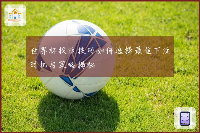 世界杯投注技巧如何选择最佳下注时机与策略揭秘